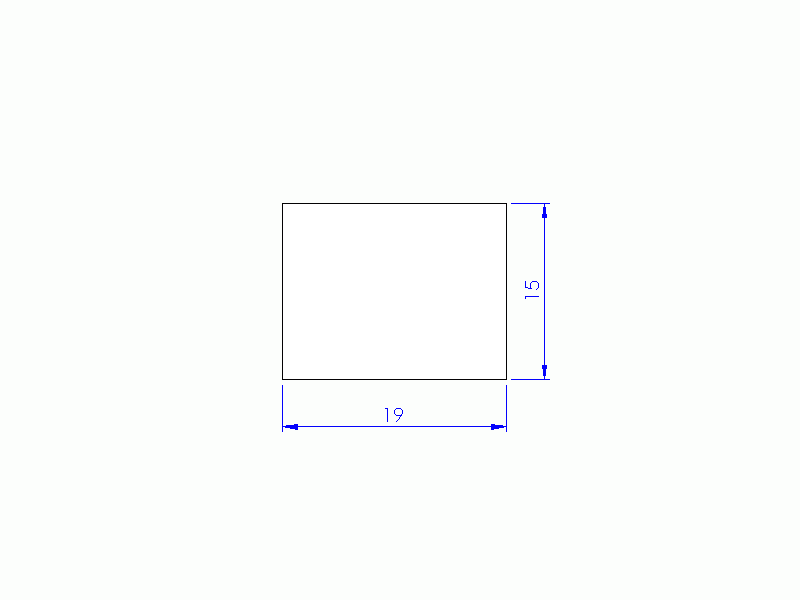 Perfil de Silicona P501915 - formato tipo Cuadrado - forma regular