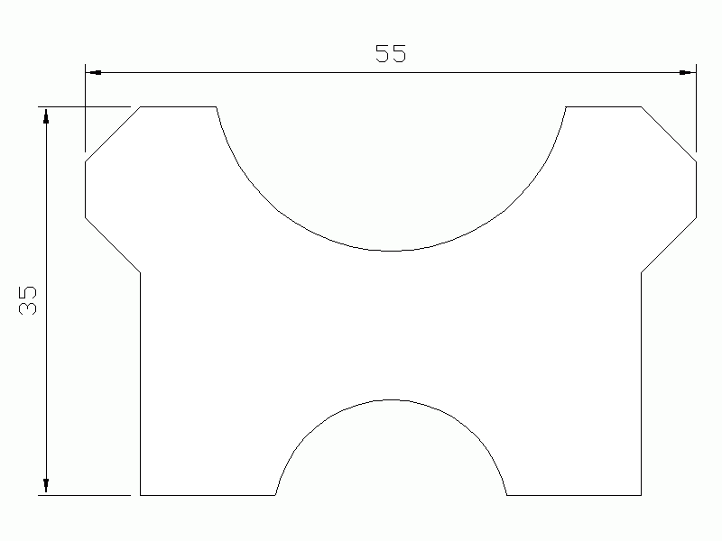 Perfil de Silicona P566B - formato tipo Cuernos - forma irregular