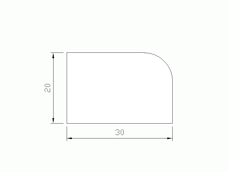 Perfil de Silicona P566F - formato tipo D - forma irregular