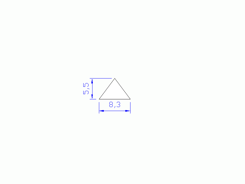 Perfil de Silicona P59-14 - formato tipo Triangulo - forma regular