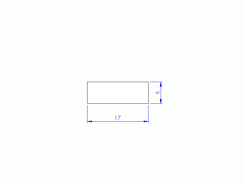 Perfil de Silicona P600170060 - formato tipo Rectangulo - forma regular