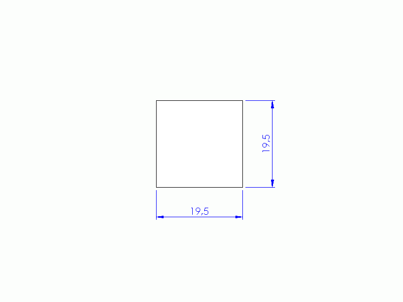Perfil de Silicona P600195195 - formato tipo Cuadrado - forma regular