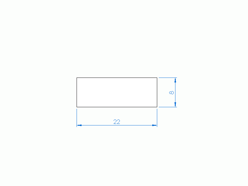 Perfil de Silicona P600220080 - formato tipo Rectangulo - forma regular