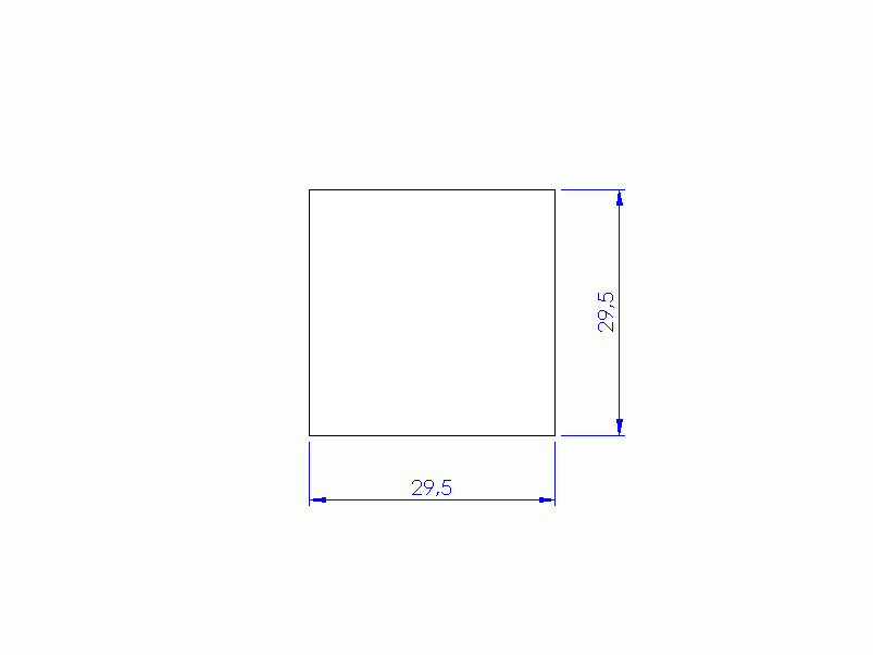 Perfil de Silicona P600295295 - formato tipo Cuadrado - forma regular