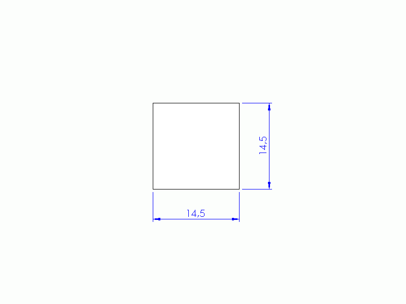 Perfil de Silicona P6014,514,5 - formato tipo Cuadrado - forma regular