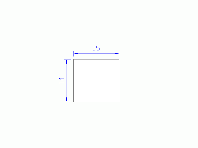 Perfil de Silicona P601514 - formato tipo Rectangulo - forma regular