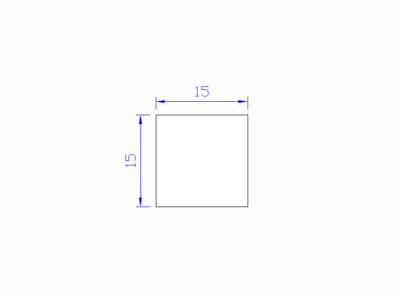 Perfil de Silicona P601515 - formato tipo Cuadrado - forma regular