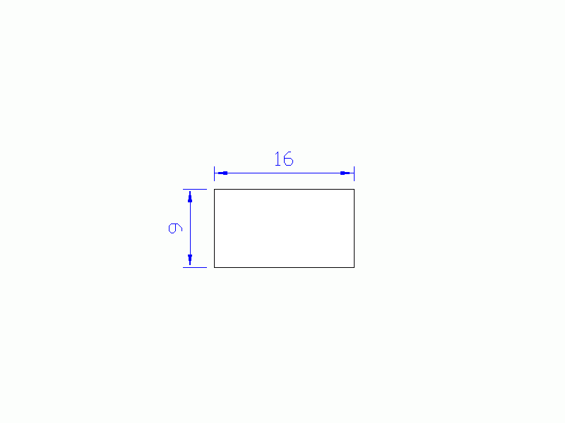 Perfil de Silicona P601609 - formato tipo Rectangulo - forma regular