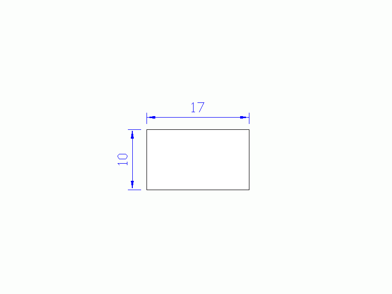 Perfil de Silicona P601710 - formato tipo Rectangulo - forma regular