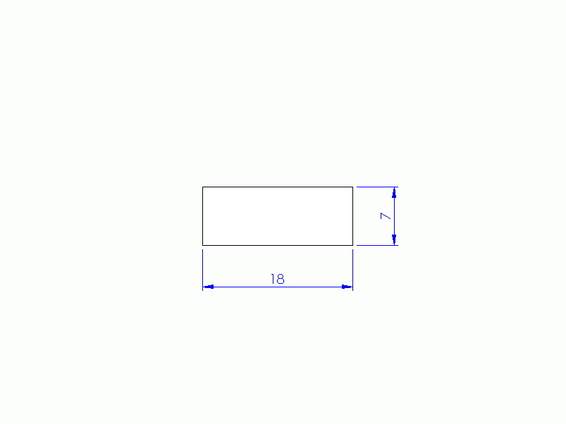 Perfil de Silicona P601807 - formato tipo Rectangulo - forma regular