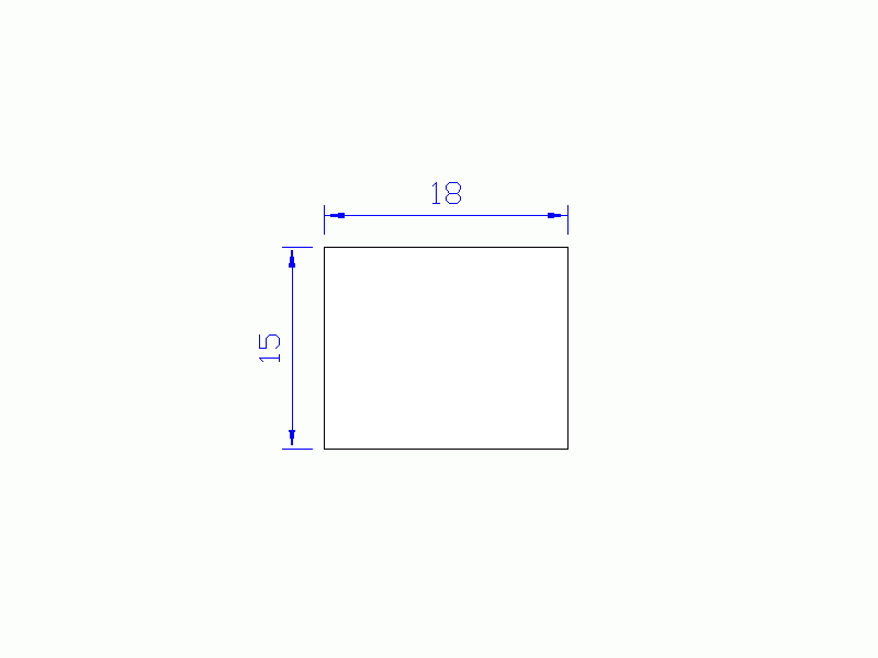 Perfil de Silicona P601815 - formato tipo Rectangulo - forma regular