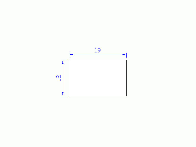 Perfil de Silicona P601912 - formato tipo Rectángulo Esponja - forma regular
