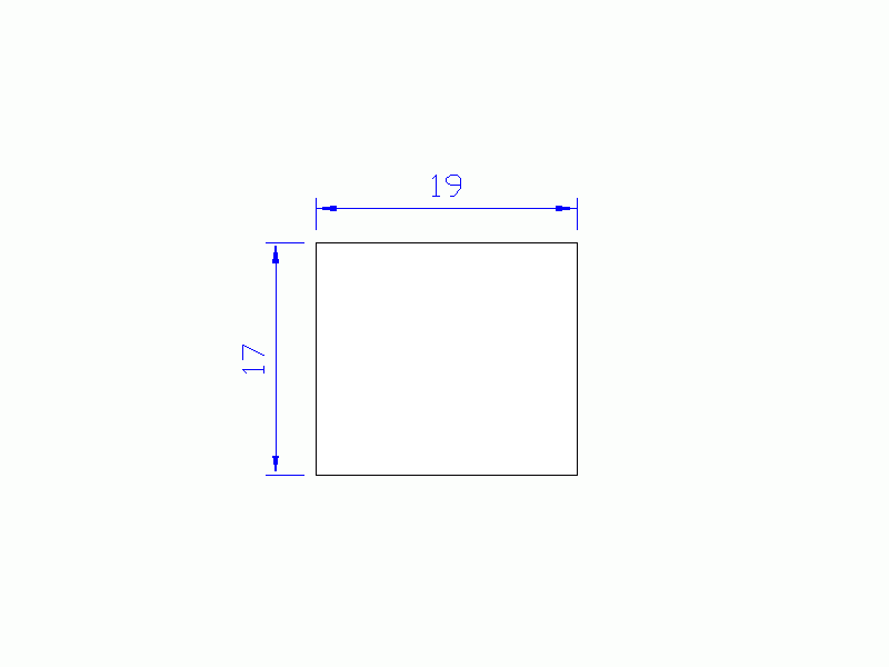 Perfil de Silicona P601917 - formato tipo Rectangulo - forma regular