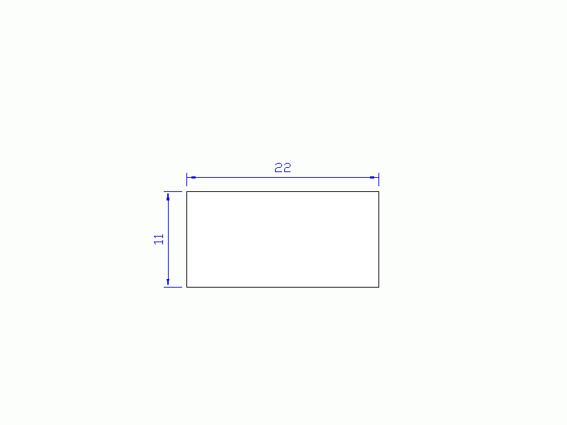 Perfil de Silicona P602211 - formato tipo Rectángulo Esponja - forma regular