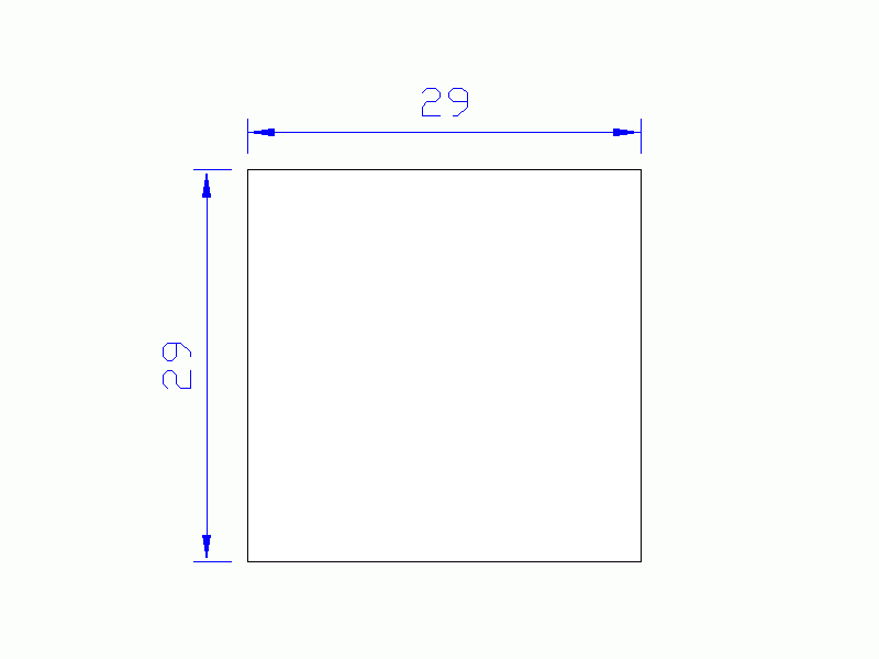 Perfil de Silicona P602929 - formato tipo Cuadrado - forma regular