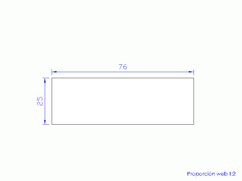 Perfil de Silicona P607625 - formato tipo Rectangulo - forma regular