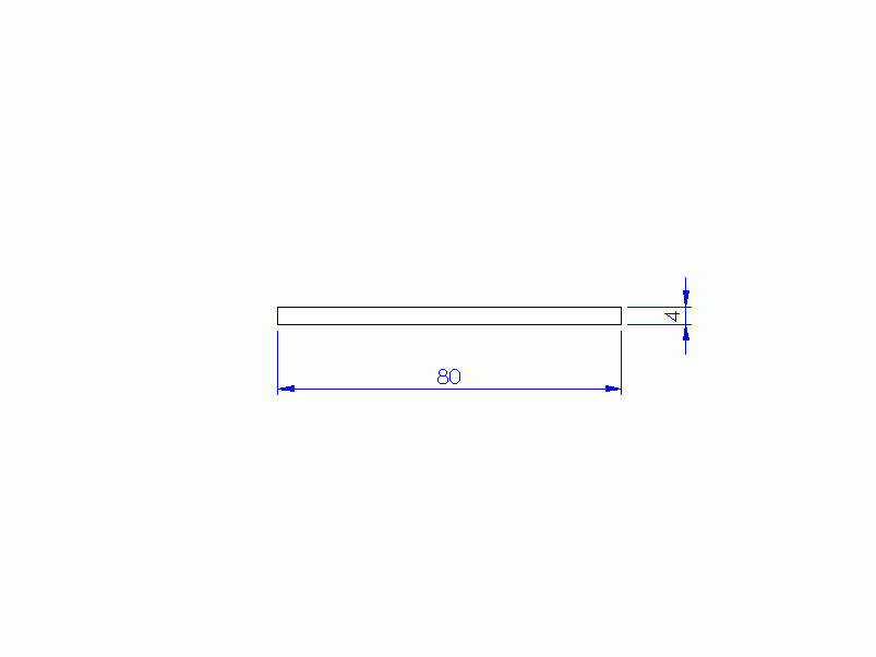 Perfil de Silicona P608004 - formato tipo Rectangulo - forma regular