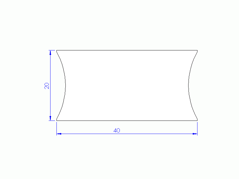 Perfil de Silicona P624B - formato tipo Trapecio - forma irregular