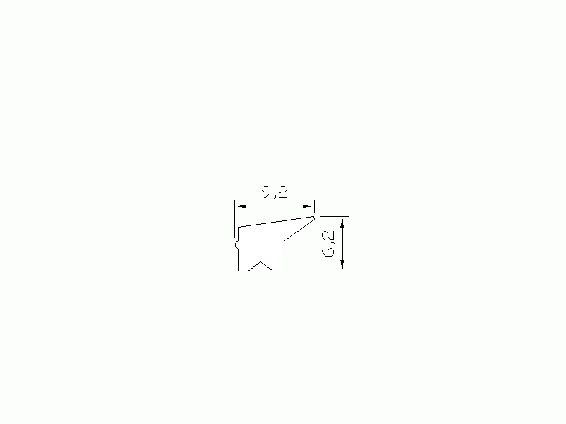 Perfil de Silicona P642A - formato tipo Labiado - forma irregular