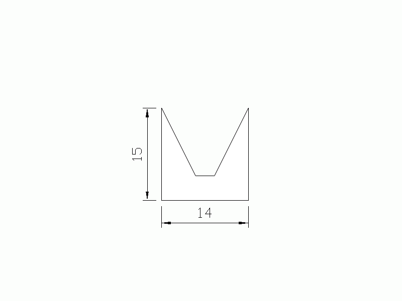 Perfil de Silicona P682D - formato tipo Cuernos - forma irregular