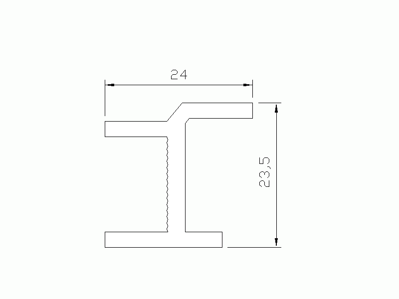 Perfil de Silicona P684E - formato tipo Lampara - forma irregular