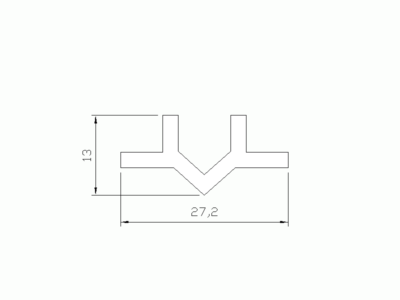 Perfil de Silicona P684F - formato tipo U - forma irregular