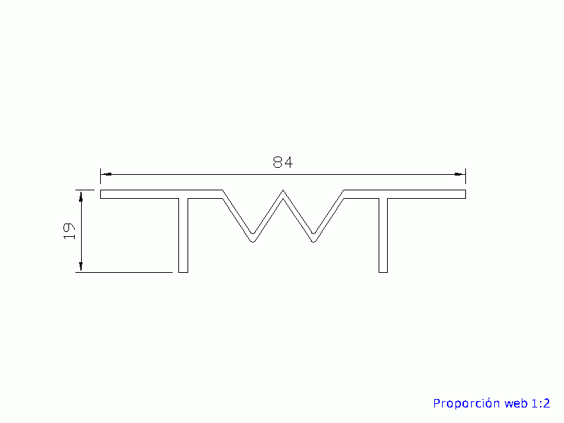 Perfil de Silicona P684W - formato tipo Fuelle - forma irregular