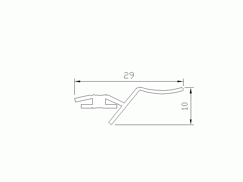 Perfil de Silicona P696L - formato tipo Lampara - forma irregular