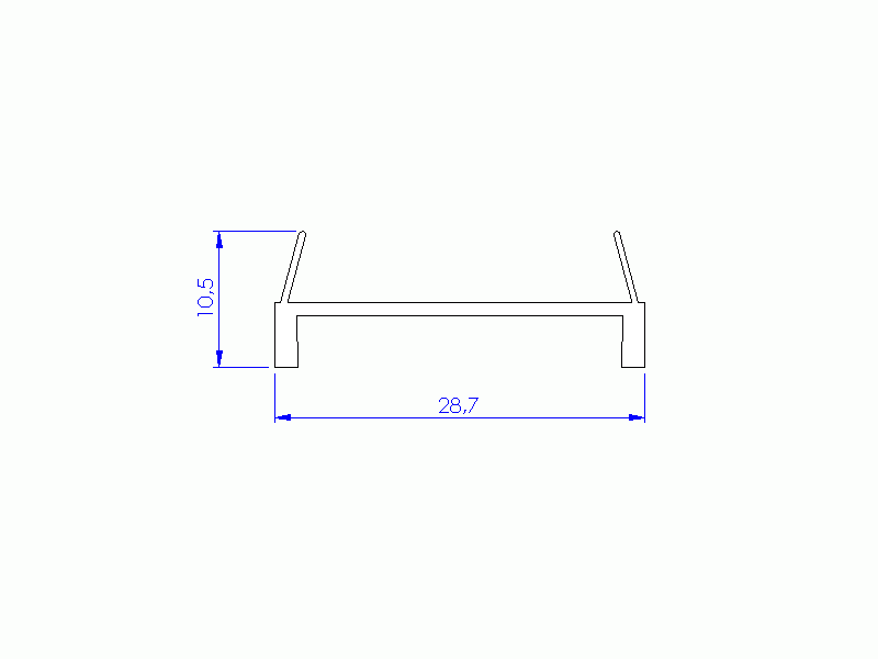 Perfil de Silicona P696P - formato tipo Lampara - forma irregular