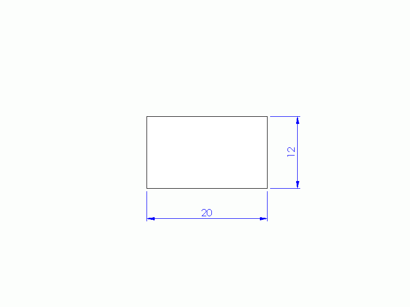 Perfil de Silicona P700200120 - formato tipo Rectangulo - forma regular