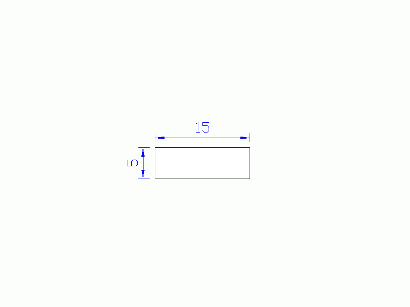 Perfil de Silicona P701505 - formato tipo Rectangulo - forma regular