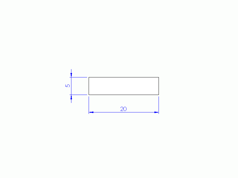 Perfil de Silicona P702005 - formato tipo Rectangulo - forma regular