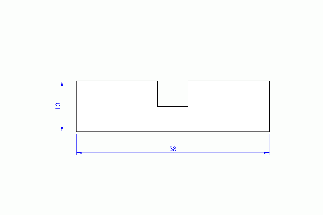 Perfil de Silicona P736A - formato tipo U - forma irregular