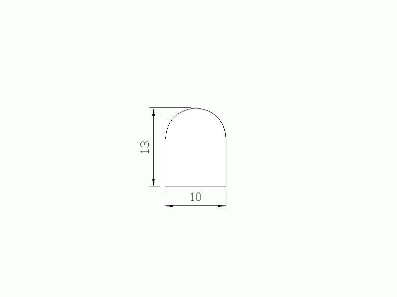 Perfil de Silicona P739 - formato tipo D - forma irregular