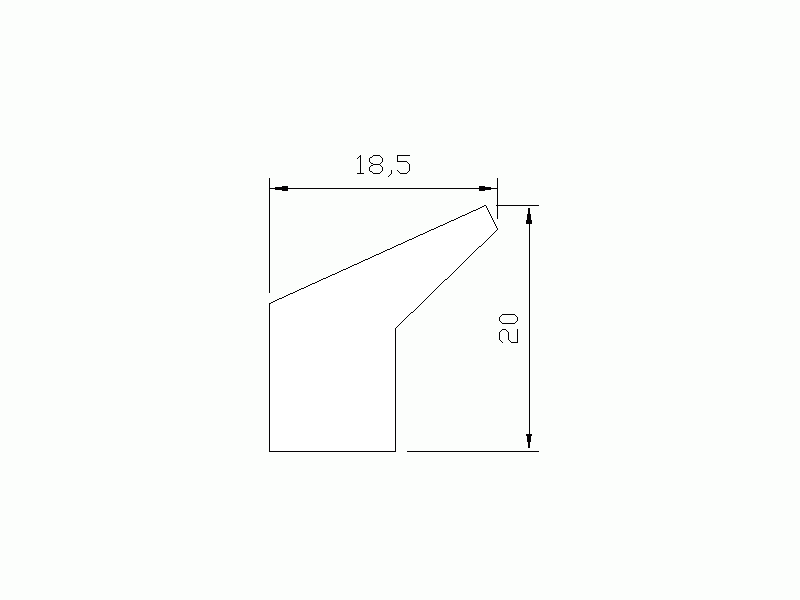 Perfil de Silicona P746A - formato tipo Labiado - forma irregular