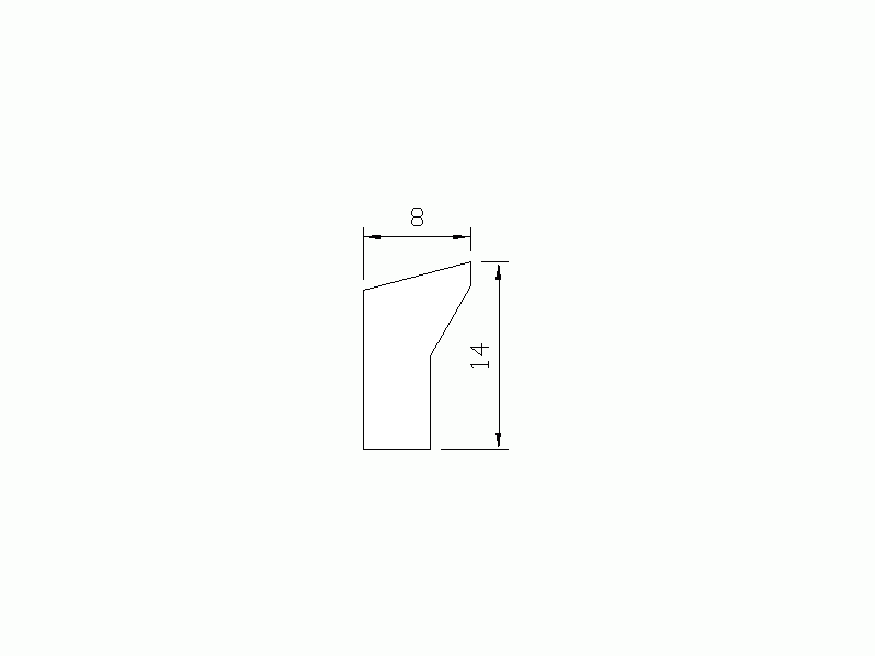 Perfil de Silicona P746B - formato tipo Labiado - forma irregular