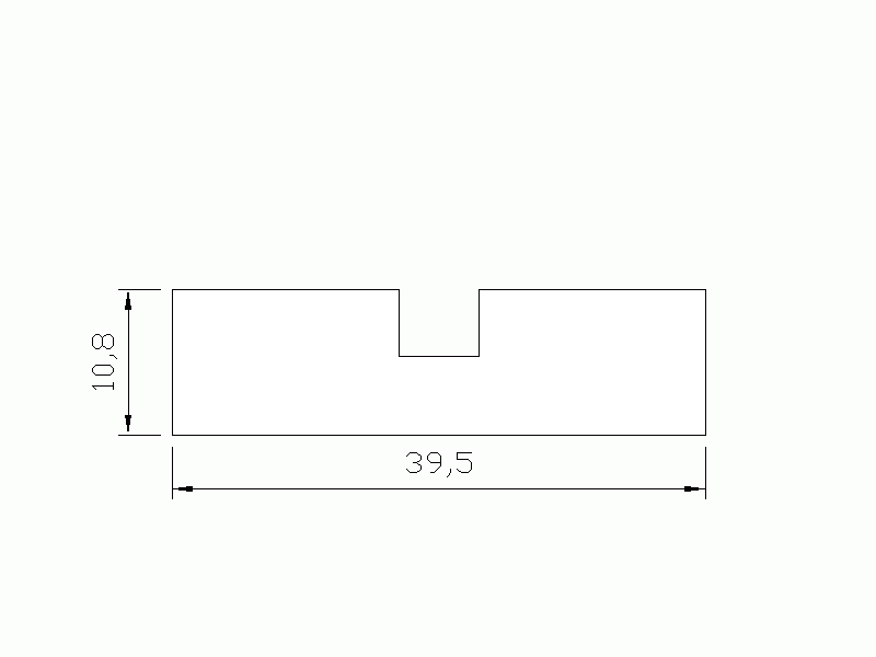 Perfil de Silicona P757A - formato tipo U - forma irregular