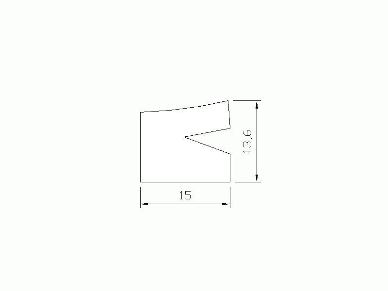 Perfil de Silicona P757G - formato tipo Labiado - forma irregular