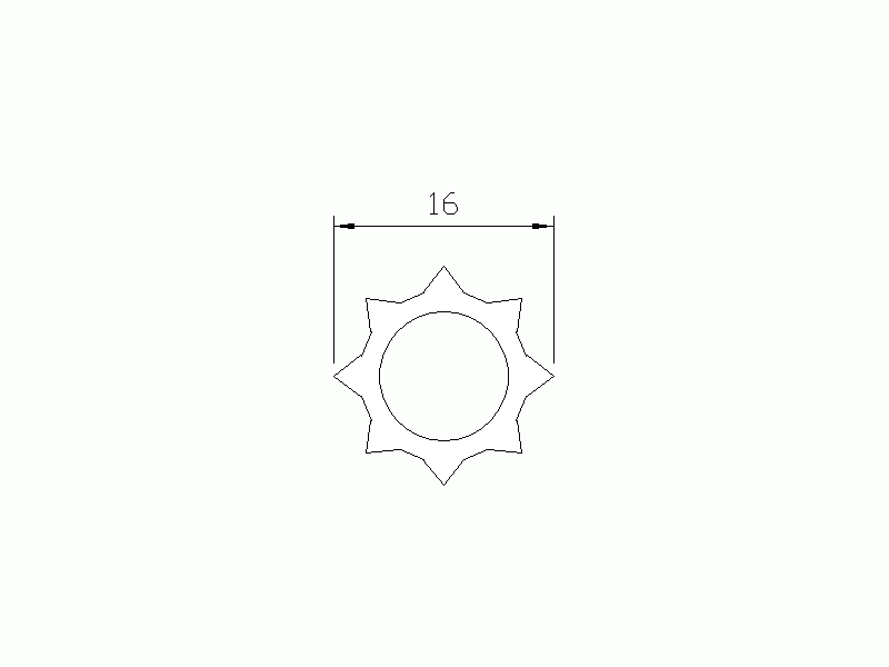 Perfil de Silicona P760B - formato tipo Tubo - forma irregular