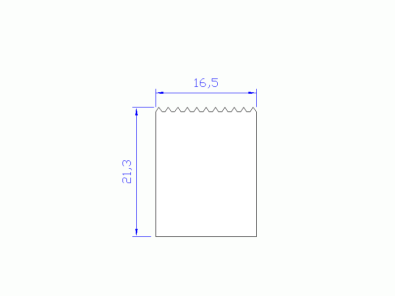 Perfil de Silicona P768A - formato tipo Rectangulo - forma regular