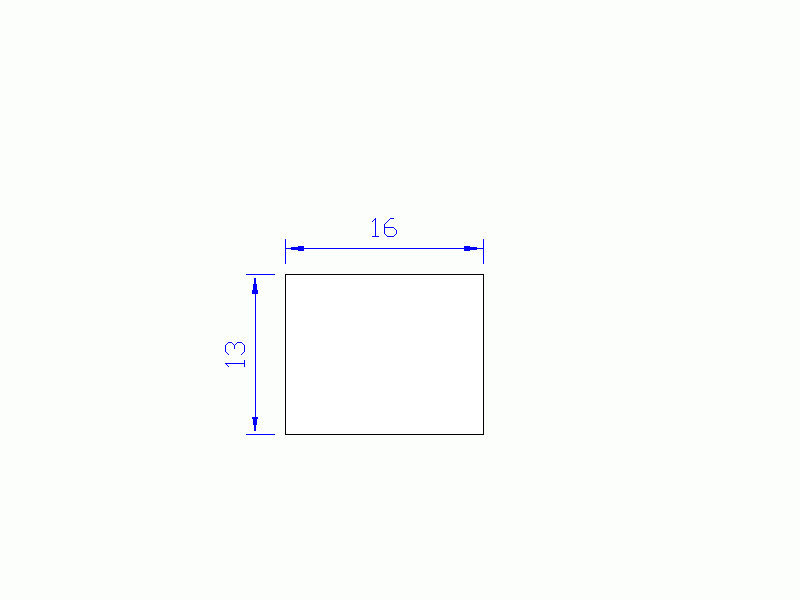 Perfil de Silicona P801613 - formato tipo Rectangulo - forma regular
