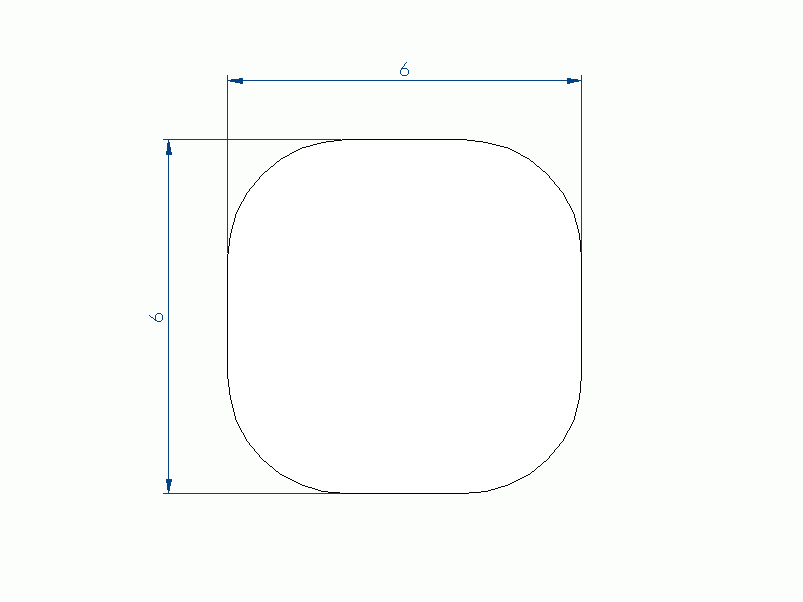 Perfil de Silicona P80285EI - formato tipo D - forma irregular