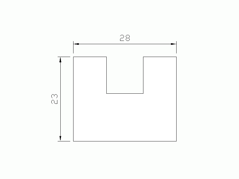 Perfil de Silicona P806A - formato tipo U - forma irregular