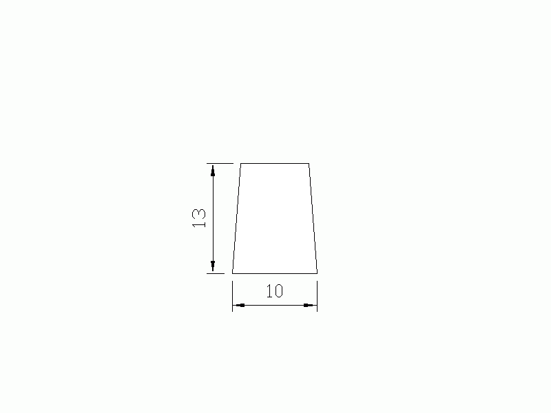 Perfil de Silicona P822AI - formato tipo Trapecio - forma irregular