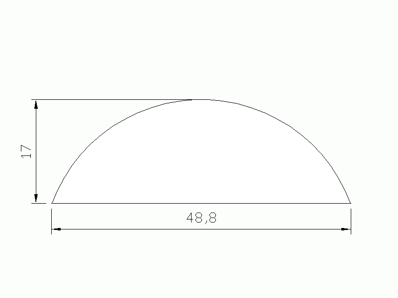 Perfil de Silicona P822AX - formato tipo D - forma irregular