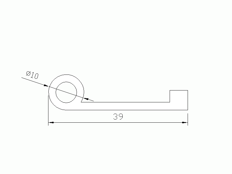 Perfil de Silicona P850A - formato tipo Nota musical - forma irregular