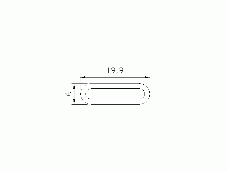 Perfil de Silicona P853A - formato tipo Tubo - forma irregular