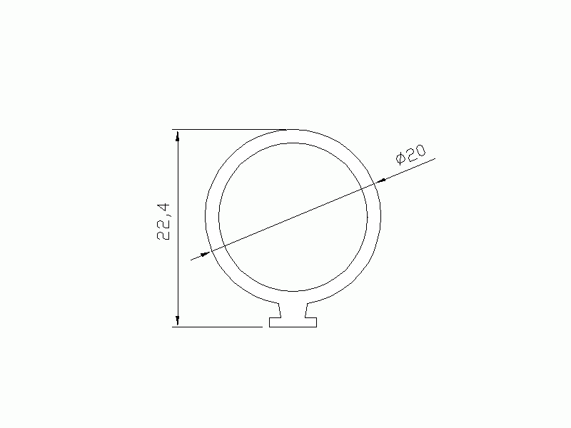 Perfil de Silicona P872AB - formato tipo Lampara - forma irregular