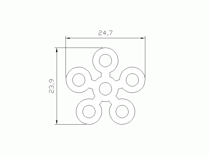 Perfil de Silicona P872P - formato tipo Tubo - forma irregular
