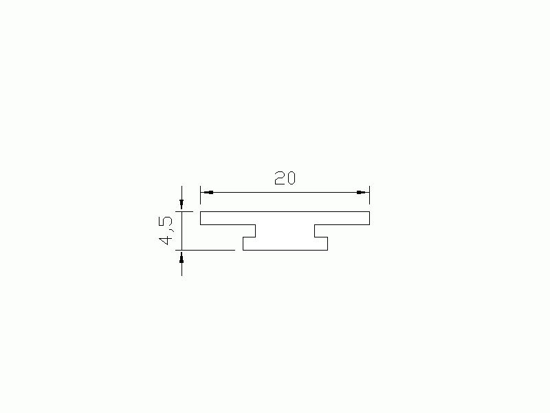 Perfil de Silicona P872V - formato tipo T - forma irregular